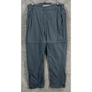 Cabelas Pants Womens 16‎ Gray Convertible Measures 34X30 UPF 50 Nylon Hiking